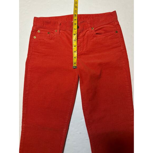 J. Crew Favorite Fit Corduroy Pants Women’s Orange Size 27R - Picture 3 of 6